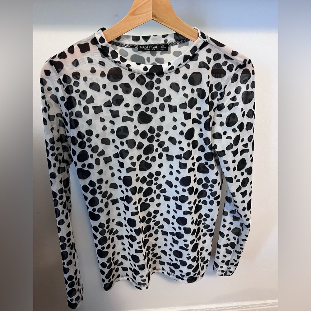 Nasty Gal Cowhide Mesh Shirt